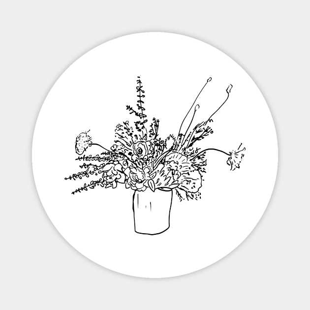 Flower Arrangement Sketch Magnet by Annelie